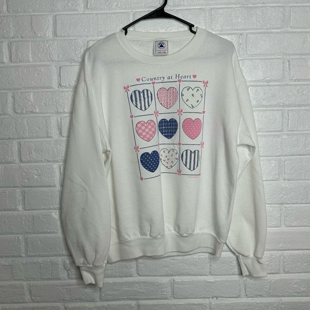 Vintage 1990 Delta Fifty Fifty‎ Made in USA Country at Heart Sweatshirt sz Large